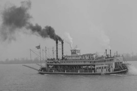 Mississippi River Boat, The &#39;American&#39; Paddle Wheels her way along the River - A - £17.67 GBP+