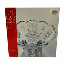 Snowtime Frost Studio Nova Footed Bowl 9.75&quot; Holiday Christmas New In Box - £13.62 GBP