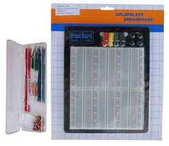 Tektrum Solderless 2200 Tie-Points Experiment Plug-In Breadboard Kit+Sol... - £23.52 GBP