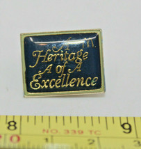 McDonalds A Heritage A of A Excellence Logo Pinback Pin Button Vintage Rectangle - $13.27