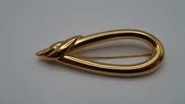 Vintage 1980s Napier Gold Circle Brooch 5.6cm BB13 - $13.86