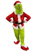 Christmas Grinch Costume Men Grinch Outfit Grinch Santa Suit Hallowitch Costumes - £37.96 GBP