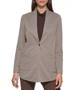 Tommy Hilfiger Soft Suit Jacket Blazer Womens 12 Houndstooth NEW with Ta... - $36.10