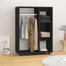 Modern Wooden Open Bedroom Wardrobe Closet With Hanging Clothes Rail Shelves  - £67.54 GBP+