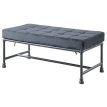 Grey Tufted Bench - Sandy Grey Upholstery - $125.99