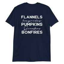 Flannels, Hayrides, Pumpkins, Sweaters, and Bonfires Funny T-Shirt | Retro Vinta - £15.60 GBP