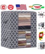 2-Pack 100L Grey Storage Bags for Bedding and Clothing - Stylish Organiz... - $455.80 MXN