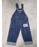 Vintage Oshkosh B’Gosh Overalls Bib Vestbak 2T USA Made Denim Green Plai... - $37.69 CAD