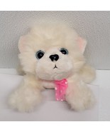 Vintage 1993 Tyco Puppy Puppy Puppies White Cream Dog Plush Pink Bow Poi... - $93.95