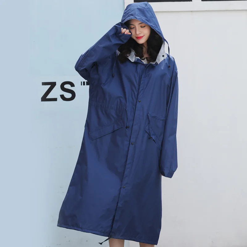 Fashion Korean Style Adult Raincoat Travel Trench Rain Cover Woman Long ... - $191.91