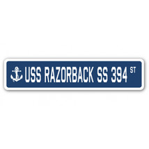 4 x 18 in. A-16 Street Sign - USS Razorback SS 394 - $24.48