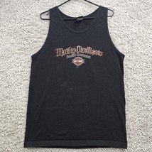 Harley Davidson Tank Top Mens Large Black Manchester New Hampshire 2007 READ - £15.07 GBP