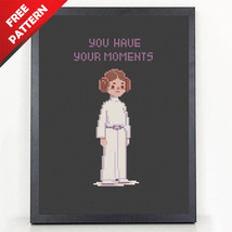 Princess Leia Quote Free cross stitch PDF pattern - £0.00 GBP