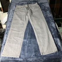 Patagonia Organic Cotton Gray Denim Mens Straight Stretch Jeans 35x29 Iron Clad - £22.54 GBP