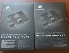 (2) Corsair Dual SSD Solid State Mounting Bracket Black new in box. - $11.18