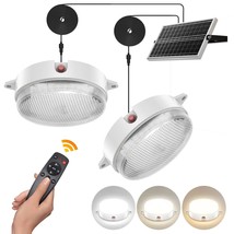 Solar Ceiling Lights 2 Pack, Daytime Available 3200K/4000K/6000K Dimmable Solar  - £74.11 GBP