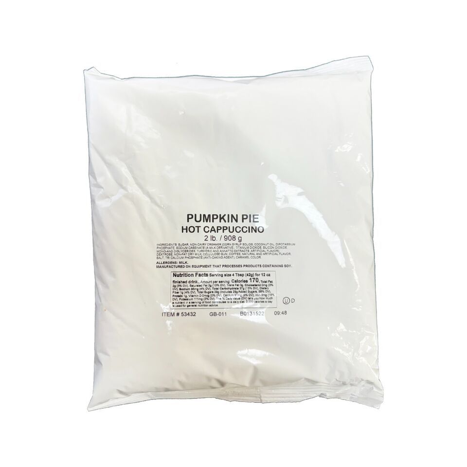 Pumpkin Pie Hot Cappuccino Powdered Mix, 2lb Bag - $19.99