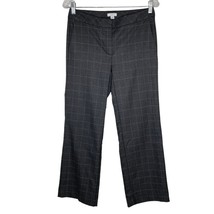 J Jill Gray Checkered Business Trousers Straight Leg Dress Pants Size 2 ... - $18.00