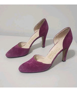 Salvatore Ferragamo Heels Women’s Size 8 Purple Suede Leather Pumps Magenta - $75.00