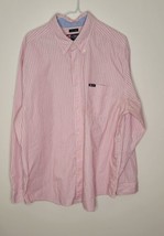 Chaps Button Down Shirt Mens Size XL Plaid  Red Long Sleeve Easy Care - £3.92 GBP