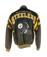 NFL STEELERS PITTSBURGH LEATHER BOMBER JACKET L32540 - £278.90 GBP
