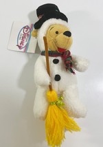 Disney Store Mini Bean Bag Snowman Winnie the Pooh 8&quot; Christmas - New Wi... - $191.25 MXN