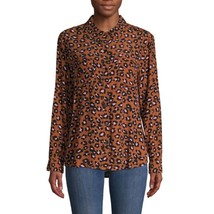 NWT Womens Size XS Sanctuary Leopard-Print Full Button Front Long-Sleeve... - £22.37 GBP