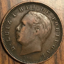 1882 Portugal 5 Reis Coin - £4.77 GBP