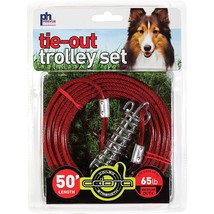 Prevue Pet Products 50 Foot Tie-out Cable Trolley Set - £56.61 GBP