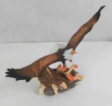 Vintage American Bald Eagle Taking Flight 7.38&quot; x 9&quot; Collectible Figurine - £11.07 GBP