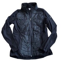 Eddie Bauer Performance Black Sweatshirt Quited Vest Combo Hood In Collar Size S - £25.81 GBP