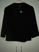 Womens Larry Levine Black Double Breasted Jacket With 3/4 Sleeve Size Small - £21.70 GBP