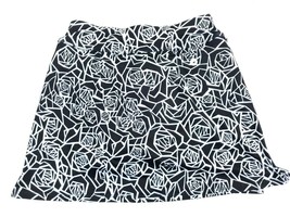 Womens Geometric Floral Skort With Pocket Size US 4 Black - £8.36 GBP