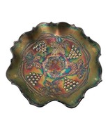 Antique Fenton Bluish Purple Grape And Cable Pattern Bowl - $76.95 CAD