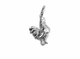 Small Rooster Charm Pendant .925 Sterling Silver!! - £7.86 GBP