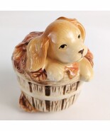 Vtg Avon Cocker Spaniel Puppy Dog Basket Fun Ceramic Pomander Potpourri ... - $23.88 CAD