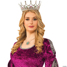 Adult silver royal queen crown - $465.43 MXN