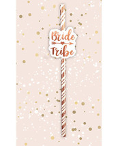 Bride Tribe Straws - Rose Gold Pack of 6 - £18.94 GBP