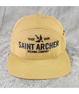 Saint Archer Hat Unisex Yellow Grunge Embroidered Brewing Co Leather Str... - £35.81 GBP