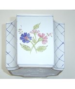  Vintage Italian Hand Painted Planter Container Floral Square - £18.08 GBP