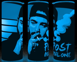 Glow in the Dark Post Malone Smoking Purple Gradient Cup Mug Tumbler 20oz - £18.34 GBP