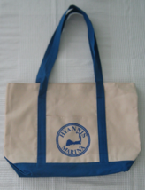 Hyannis Marina Cape Cod Tote Beach Bag Massachusetts Summer Canvas Blue ... - $182.10 MXN