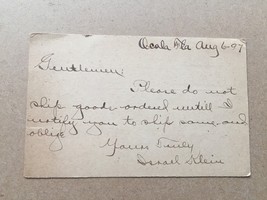 Antique Business Correspondence Postcard 1897 Charleston Sc 25950 - £14.23 GBP
