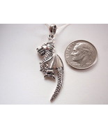 Winged Dragon Pendant with Gnarly Tail 925 Sterling Silver Corona Sun Je... - $12.59