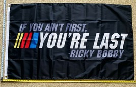 Shake N Bake Flag Nascar Racing Ain&#39;t 1st Last RB Poster Sign 3x5&#39; - £12.50 GBP