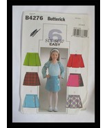Butterick B4276 Girls Skorts Sewing Pattern Size 2-3-4-5 UNCUT - $6.92
