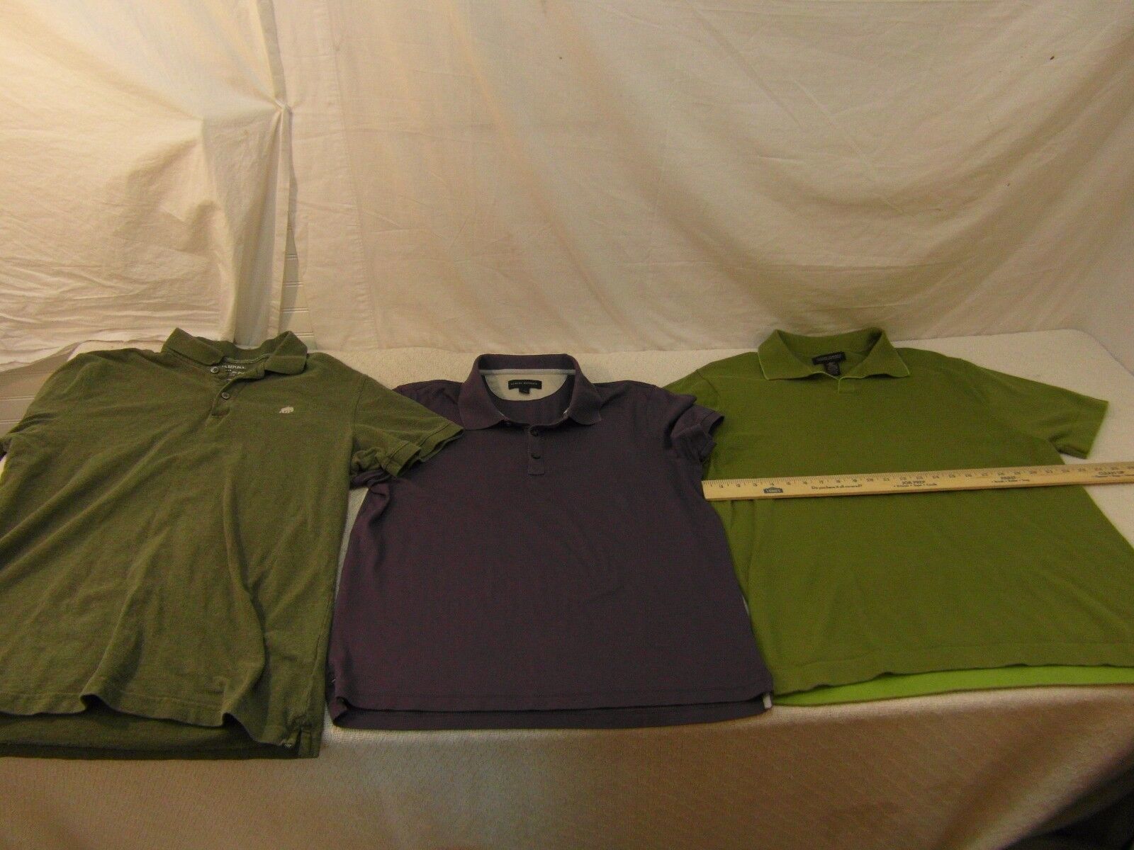 Primary image for Banana Republic Large Lime Green Purple Forest Green Pullover Polo Shirts