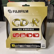 FUJIFILM CD-R All Purpose 10 Pack With Cases 80min 700mb 1x to 40x - $8.86