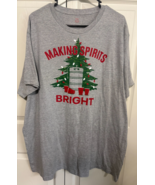 Holiday Time MAKING SPIRITS BRIGHT Women Red Solo Cup 3XL Christmas T Sh... - $13.57 CAD