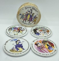 Disney Princess Coaster Snow White Paul Cardew Design Set 4 &amp; Round Box - £20.94 GBP